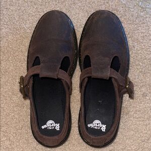 Dr. Martens Brown Suede Mary Jane Loafers